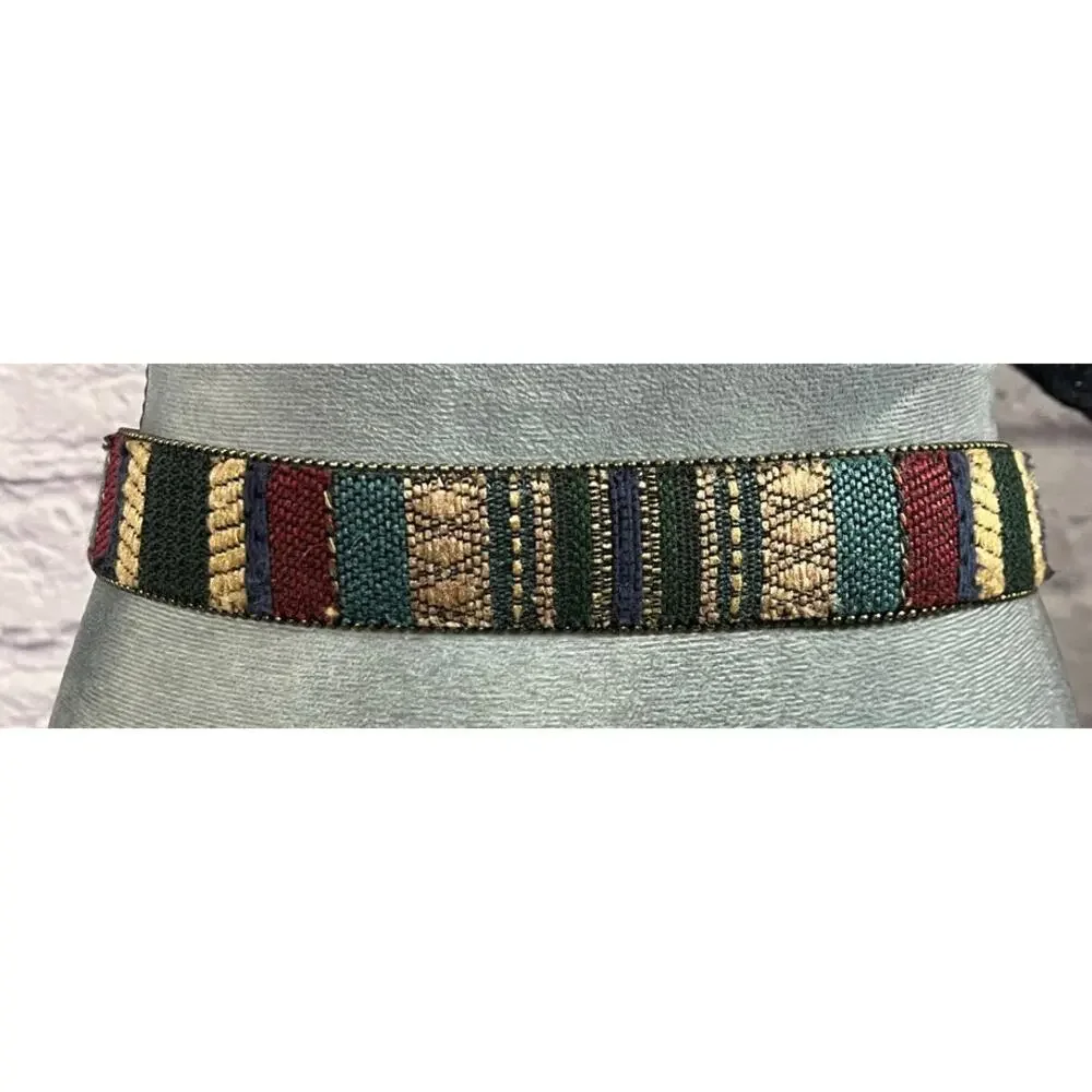 Vintage 90's Woven Tapestry Belt in Moody Colors by Absolutely Fresh